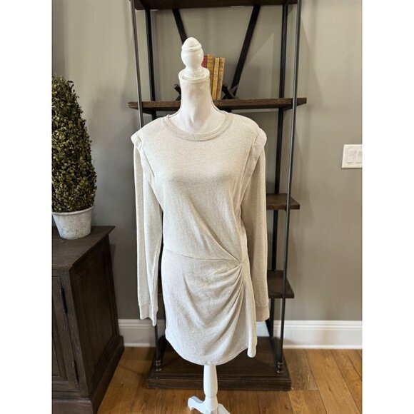 Etoile Isabel Marant Michaela Jersey Mini Dress Ecru Womens Size FR 42 US 10 - Picture 6 of 15